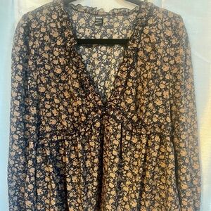 Maternity Floral Babydoll Blouse